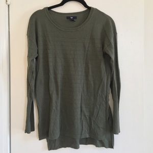Olive green GAP striped ribbed sweater